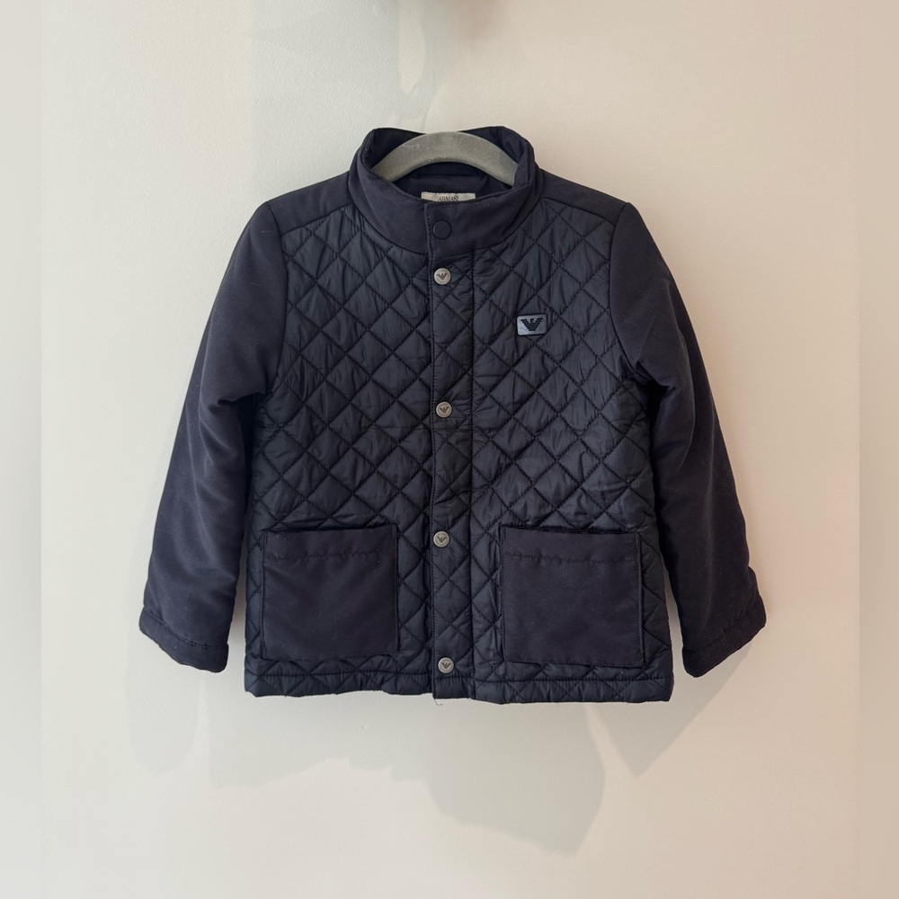 Emporio Armani Kids Quilted Jacket - Dark Blue